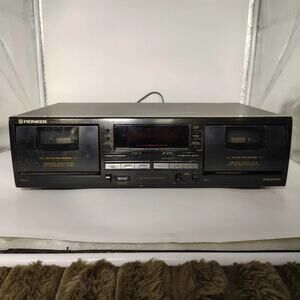 Pioneer CT-W404R Double Cassette Deck Home Audio Black Auto Reverse Dolby HX Pro
